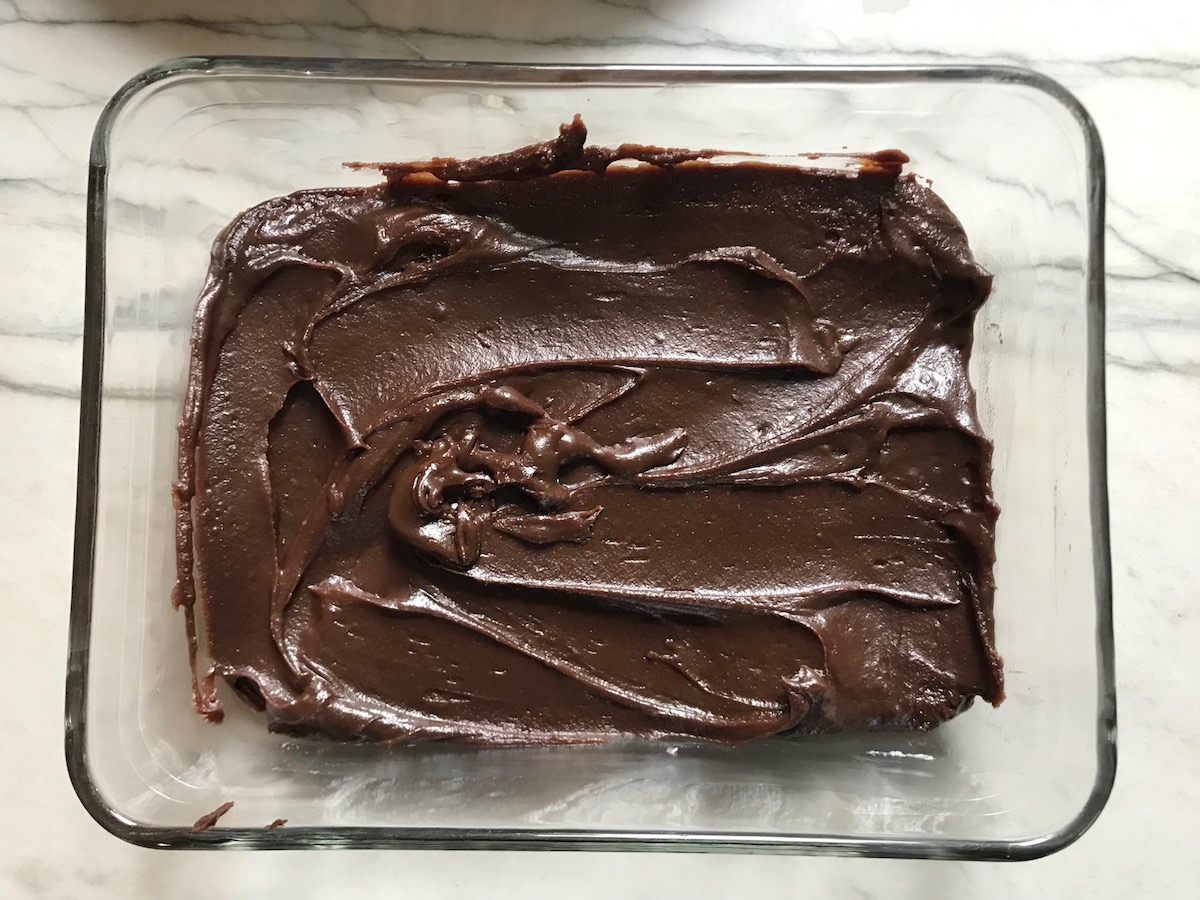 Evaporated milk and chocolate combined and thick spread in a dish. This Brigadeiro Recipe is based on traditional Brazilian chocolate truffles rolled in sprinkles. You won't believe how easy they are to make!